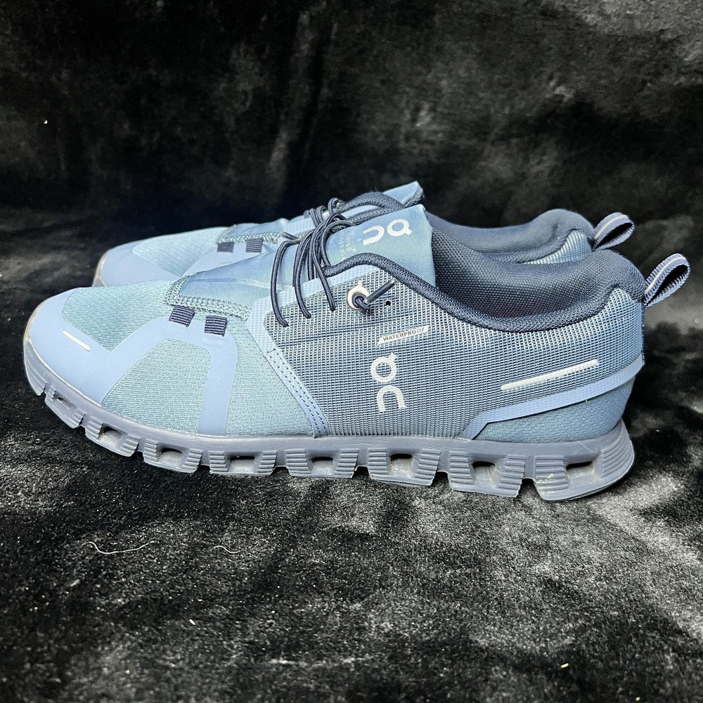 On Cloud 5 Mens 7 Us Running Shoes Metal Navy Mesh Low Top Athletic Sneaker